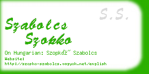 szabolcs szopko business card